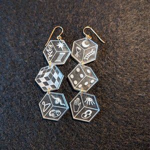 While Odin Sleeps Dice Earrings